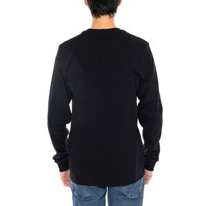 L/S POCKET T-SHIRT BLACK - Maglietta Girocollo Maniche Lunghe Uomo Nera I030437 89XX CARHARTT WIP 