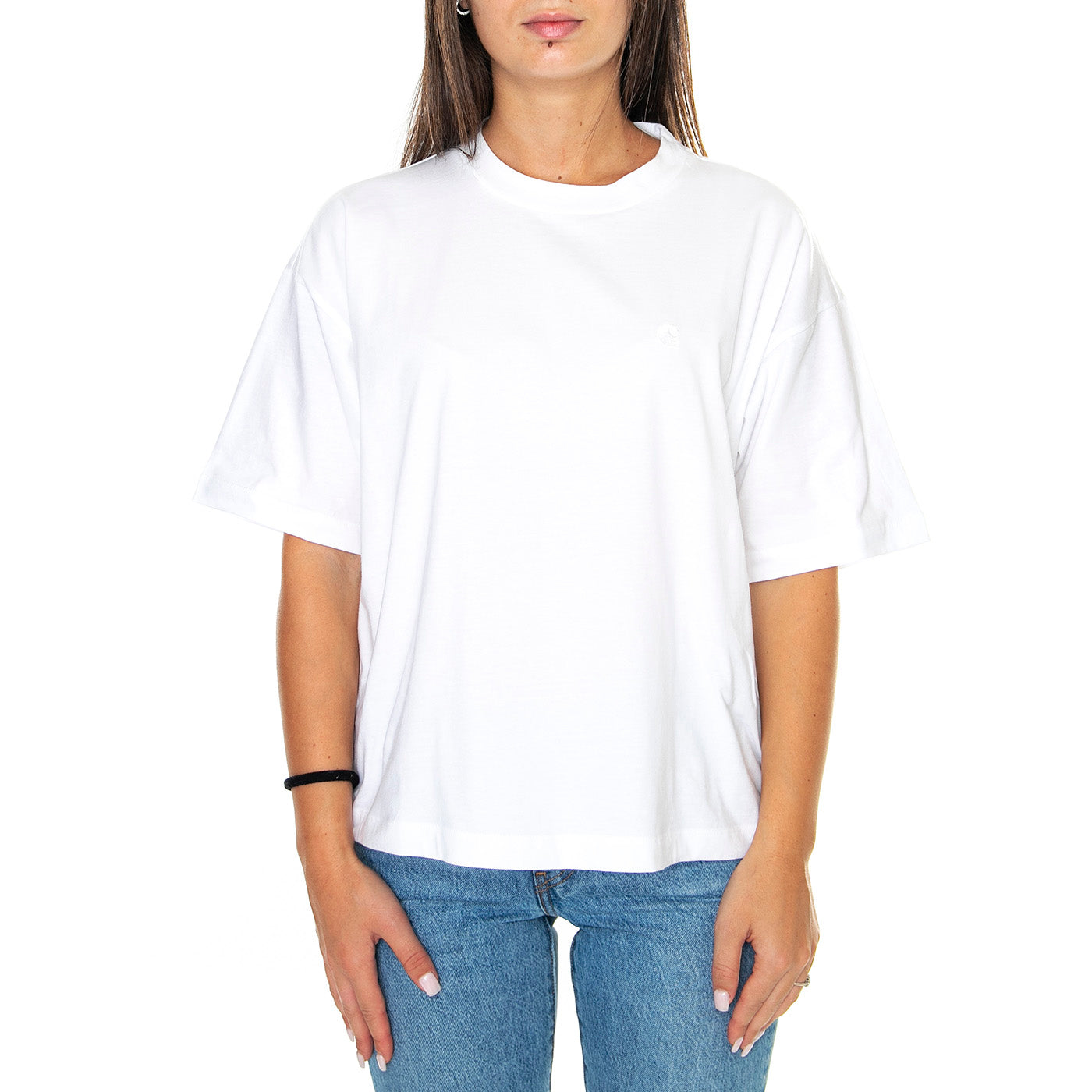 W' S/S CHESTER T-SHIRT WHITE - Maglietta Girocollo Donna Bianca I030656 02XX CARHARTT WIP 