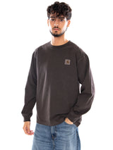 L/S VISTA T-SHIRT TOBACCO GARMENT DYED - Camiseta Cuello Redondo Mangas Largas Hombre Marrón Hombre CARHARTT WIP