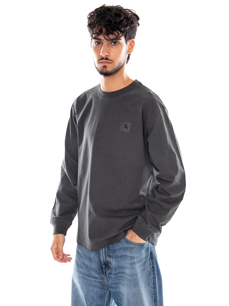 L/S VISTA T-SHIRT BLACK - Maglietta Girocollo Maniche Lunghe Uomo Nera I030779 89GD CARHARTT WIP 