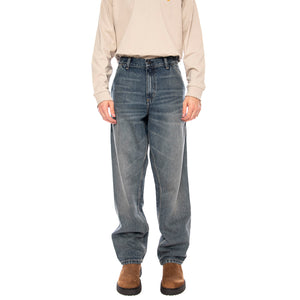 Single Knee Pant Blue, Worn used wash - Pantaloni Denim Jeans Uomo Blu I032024 014Q CARHARTT WIP 