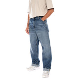 SINGLE KNEE PANT BLUE MARBLE USED WASH - Pantalones Denim Jeans Hombre Azul - CARHARTT WIP