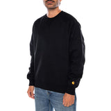 CHASE SWEAT BLACK / GOLD - Crewneck Hombre Negro CARHARTT WIP