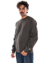 CARHARTT WIP CHASE SWEAT SHUNGITE / GOLD - Sudadera Cuello Redondo Hombre Gris