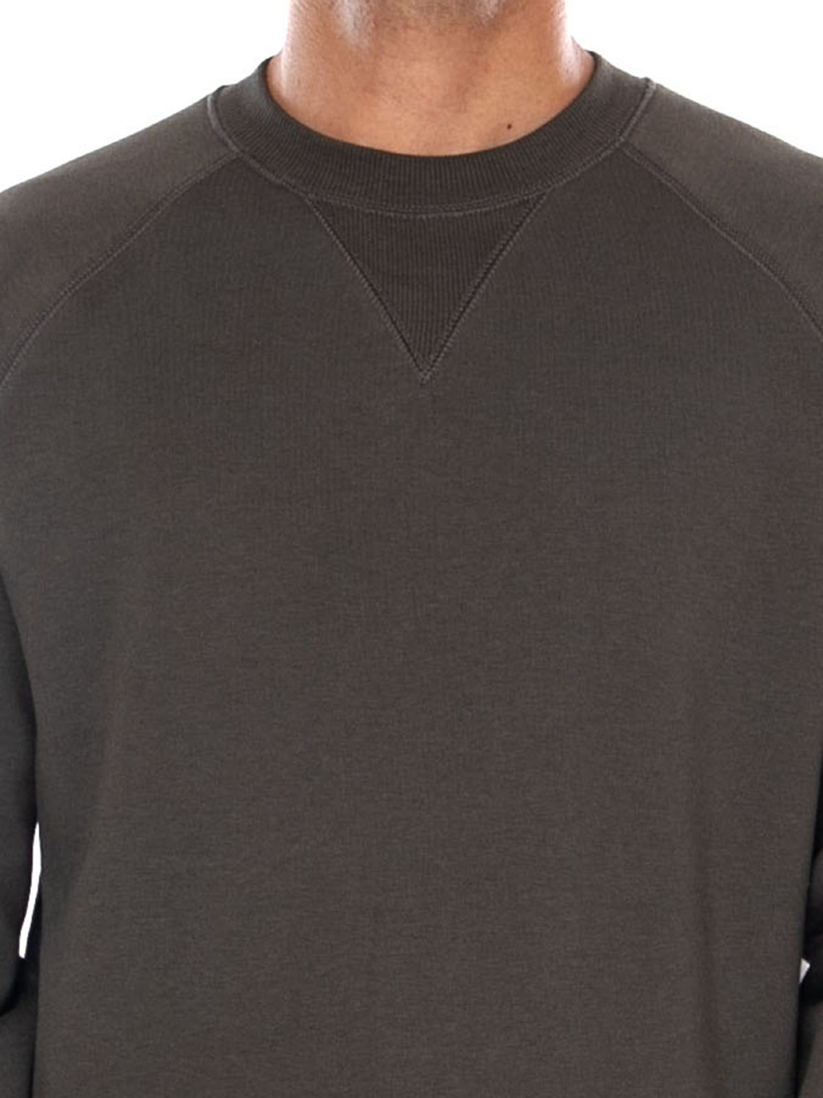CARHARTT WIP CHASE SWEAT SHUNGITE / GOLD - Felpa Girocollo Uomo Grigia I033660 3X9XX CARHARTT WIP 