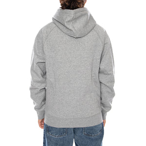 HOODED CHASE JACKET - Giacca Felpata con Cappuccio e Zip Uomo Grigia I033664 00MXX CARHARTT WIP 
