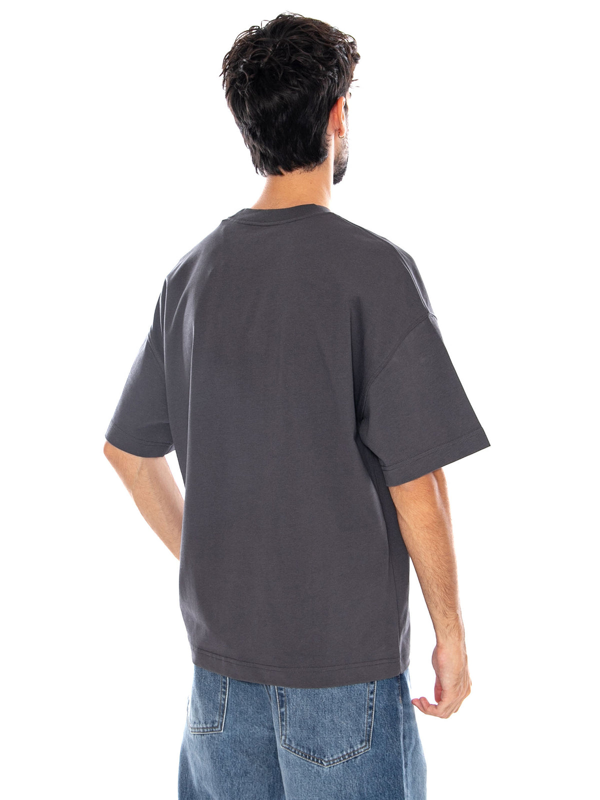 S/S SIGNATURE SCRIPT T-SHIRT GRAPHITE / DARK SCARAB - Maglietta Girocollo Uomo Grigia I033828 3Z7XX CARHARTT WIP 
