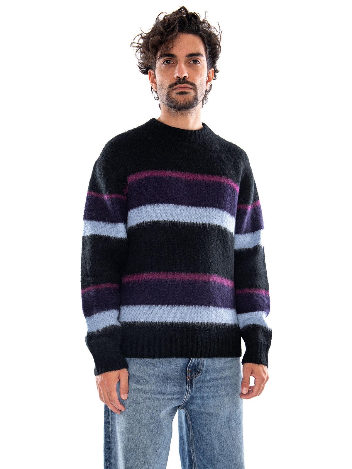 MERTON SWEATER SUNDLING STRIPES DARK NAVY - Maglione Girocollo Uomo Multicolore I035390 3YIXX CARHARTT WIP 