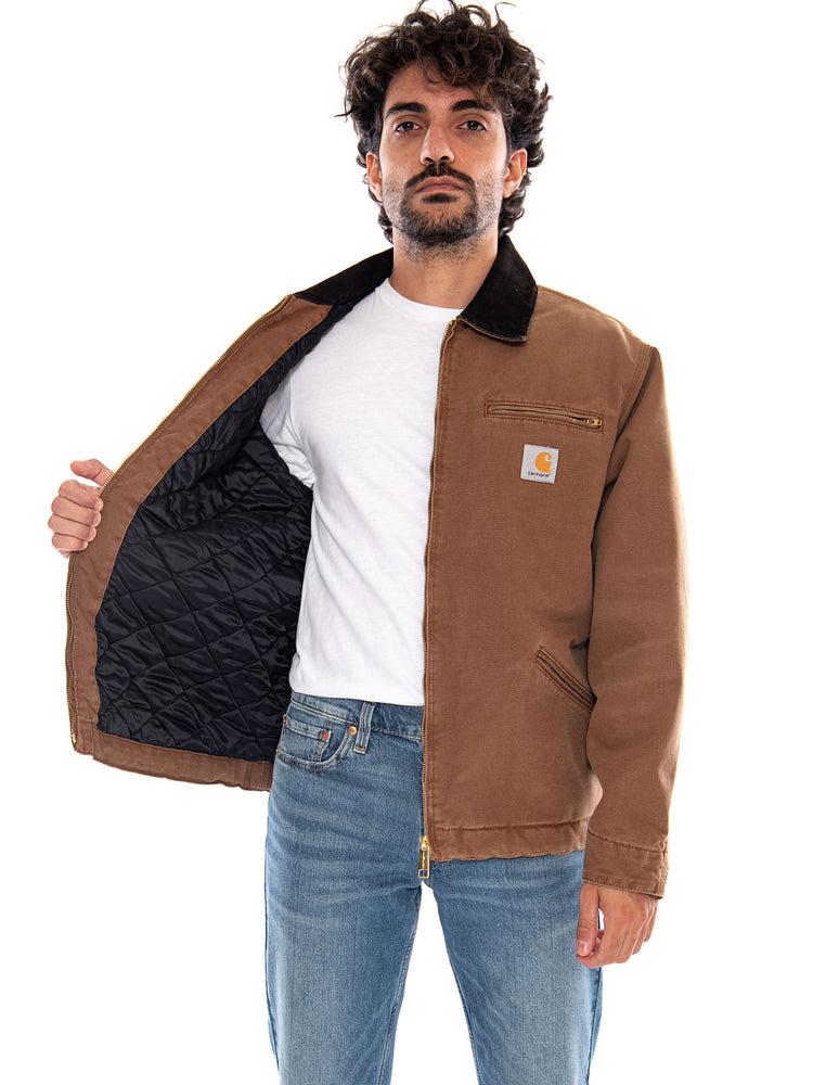 OG Detroit Jacket Tobacco Stone Canvas - Giacca Uomo Marrone<BR/><BR/> I035614 3XA4O CARHARTT WIP 