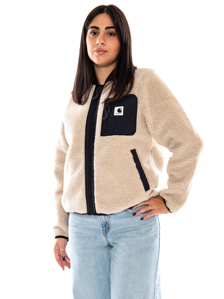 Carhartt WIP W' Janet Liner Fleur De Sel / Black - Giacca Donna Beige e Nera I035697 2NQXX CARHARTT WIP 