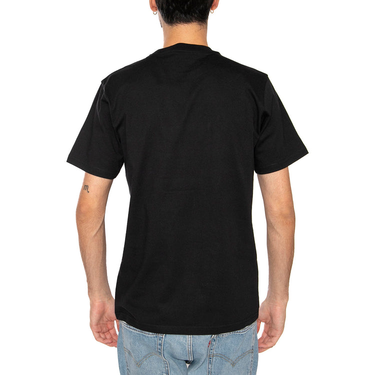 S/S SCRIPT T-SHIRT BLACK / WHITE - Maglietta Girocollo Uomo Nera I035700 0D2XX CARHARTT WIP 