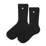 MADISON PACK SOCKS BLACK - Two Pair Set of Black Socks  ACCESSORIES CARHARTT WIP