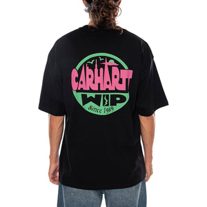 S/S LUGGAGE LABEL T-SHIRT BLACK - Maglietta Girocollo Uomo Nera I036892 89XX CARHARTT WIP 