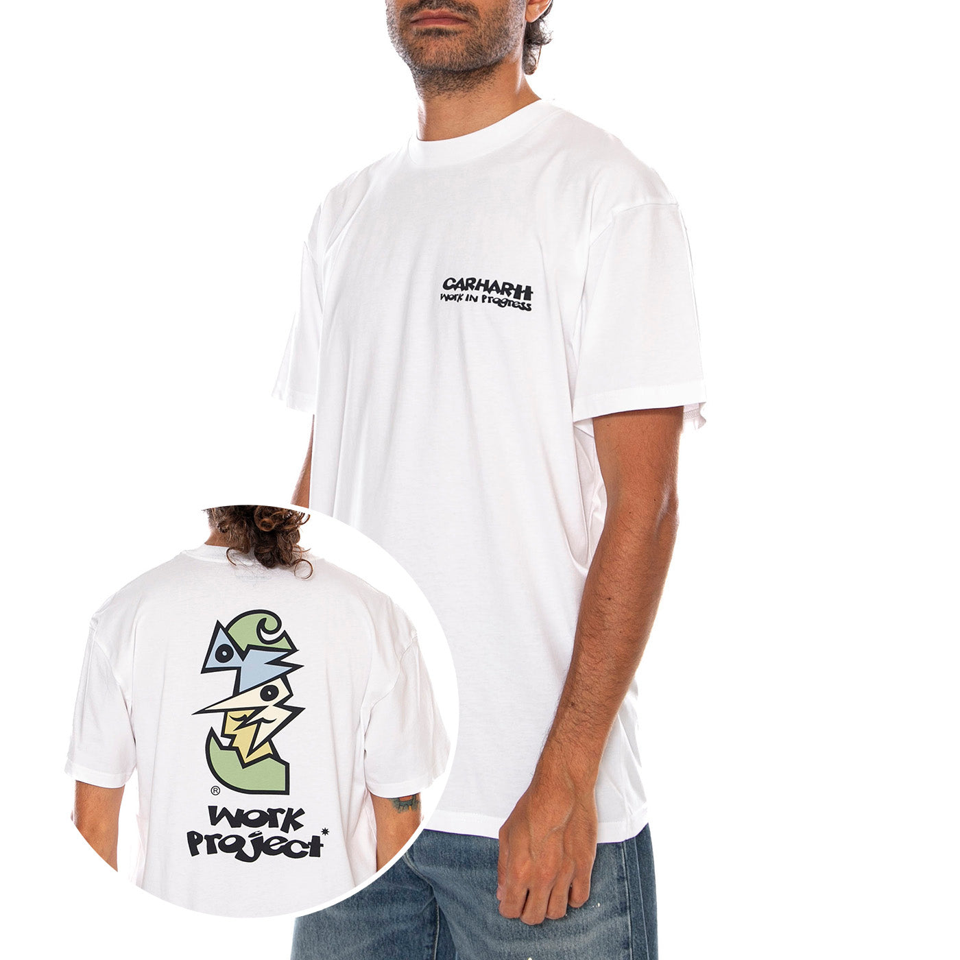 S/S CUBIST T-SHIRT WHITE - Maglietta Girocollo Uomo Bianca I036896 02XX CARHARTT WIP 