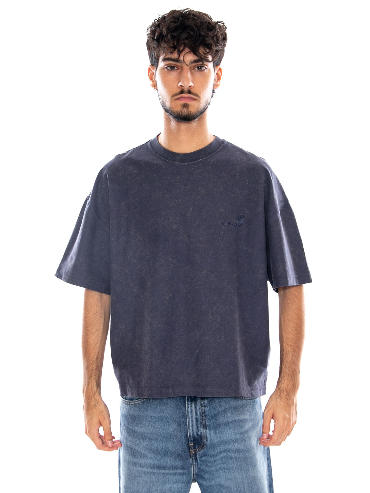 S/S LAMBERT T-SHIRT DARK NAVY - Maglietta Girocollo Uomo Blu I037016 1CFQ CARHARTT WIP 