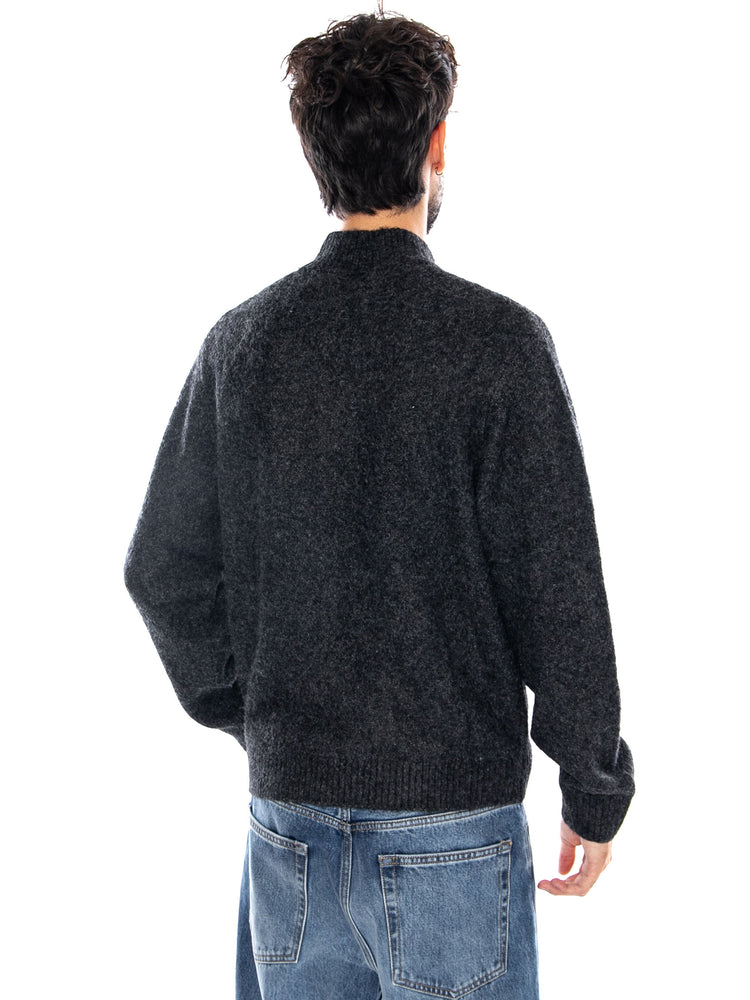 CURTIS SWEATER JACKET TANGLED BLACK - Giacca Uomo Nera I037033 3Z8XX CARHARTT WIP 