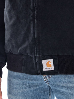 OG Santa Fe Jacket Black / Black Stone Canvas - Giacca Uomo Nera I037056 00E4O CARHARTT WIP 