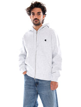 HOODED MACK JACKET ASH HEATHER / BLACK - Sudadera con Capucha y Cremallera Hombre Gris Hombre CARHARTT WIP