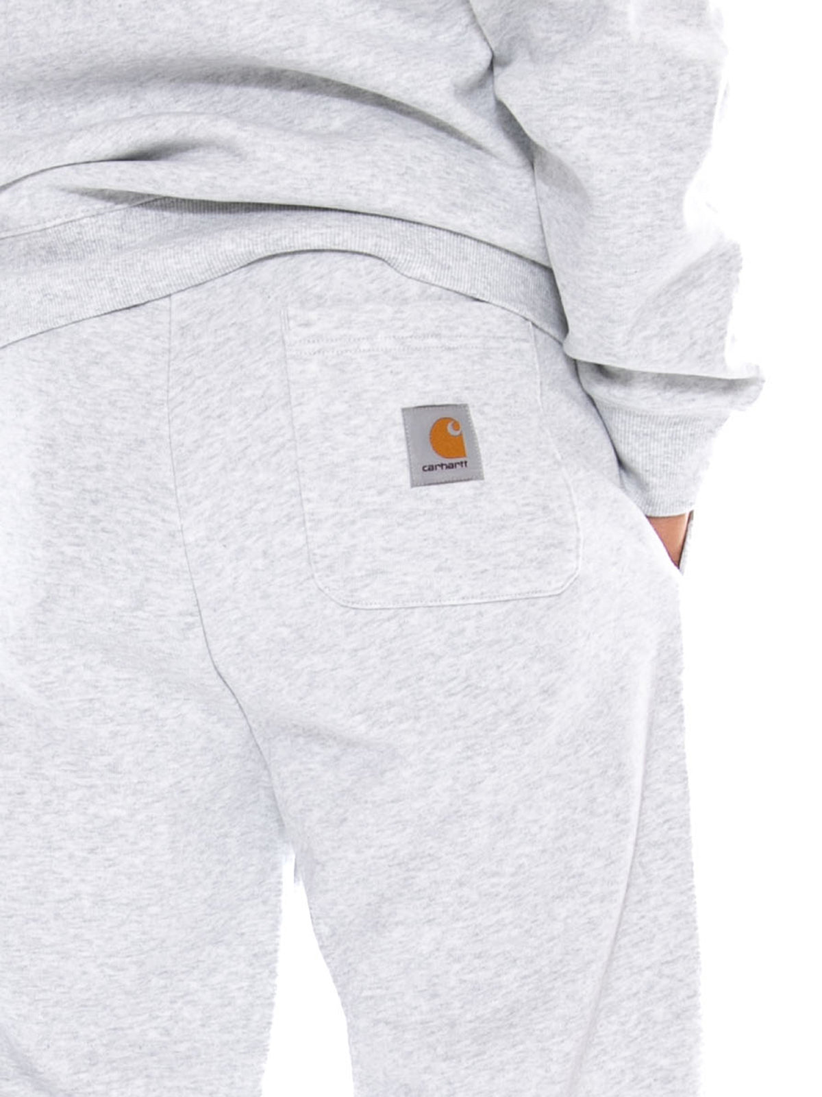 Mack Sweat Pant Ash Heather / Black - Pantaloni Uomo Grigi I037103 00OXX CARHARTT WIP 