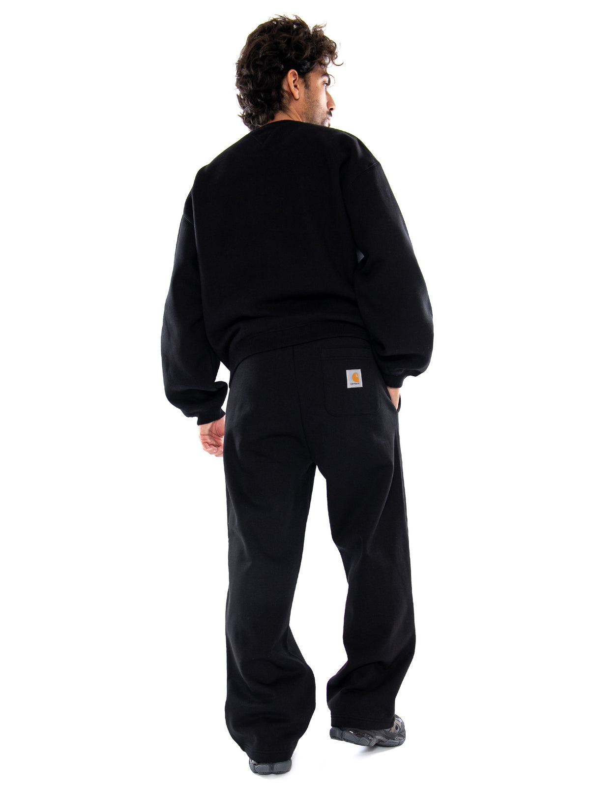 Mack Sweat Pant Black / White - Pantaloni Uomo Neri I037103 K02XX CARHARTT WIP 
