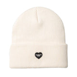 SMALL HEART BEANIE NATURAL - White Beanie CARHARTT WIP ACCESSORIES