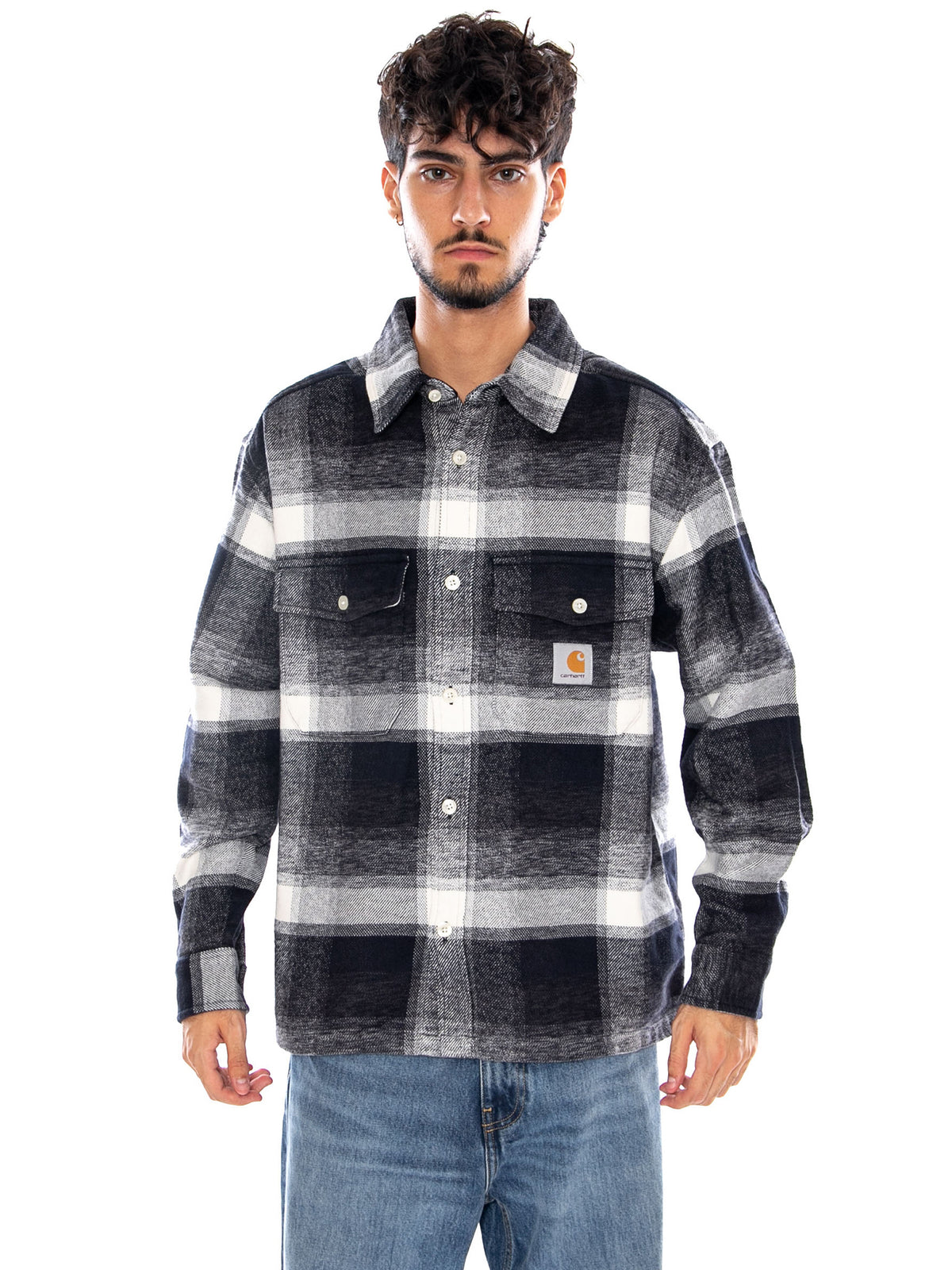 L/S ESTERSON SHIRT DARK NAVY - Camicia Uomo Blu I037139 3ZHXX CARHARTT WIP 