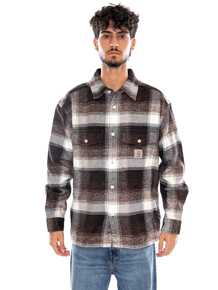L/S ESTERSON SHIRT TOBACCO - Camicia Uomo Marrone a Quadri I037139 3ZIXX CARHARTT WIP 
