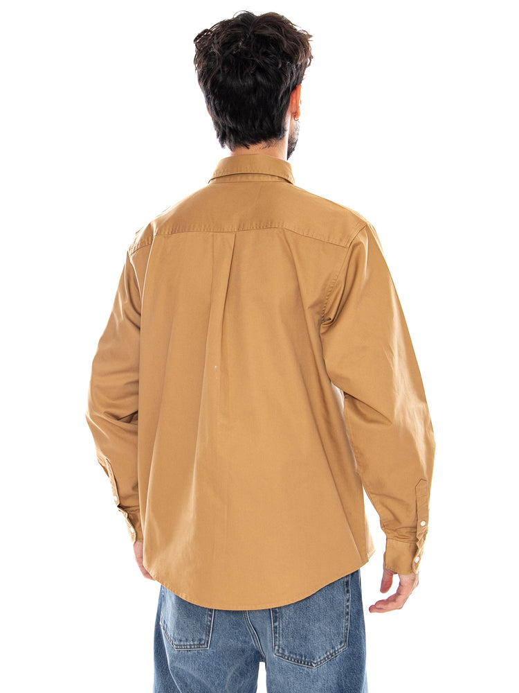L/S OG MADISON SHIRT WIP DUSTY H - Camicia Uomo Marrone I037146 3TFXX CARHARTT WIP 