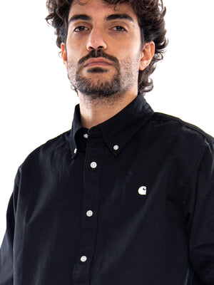 L/S OG Madison Shirt Black - Camicia Uomo Nera I037146 89XX CARHARTT WIP 