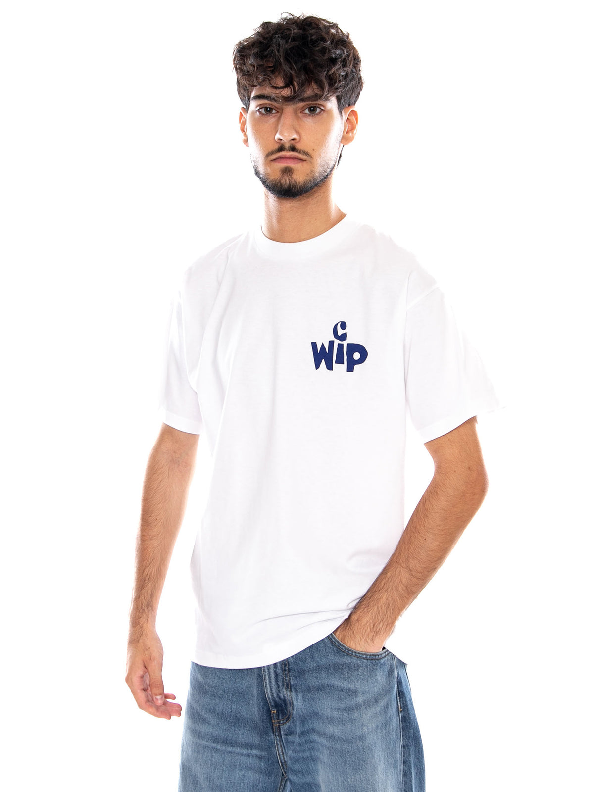 S/S CUTOUT T-SHIRT WHITE - Maglietta Girocollo Uomo Bianca I037221 02XX CARHARTT WIP 