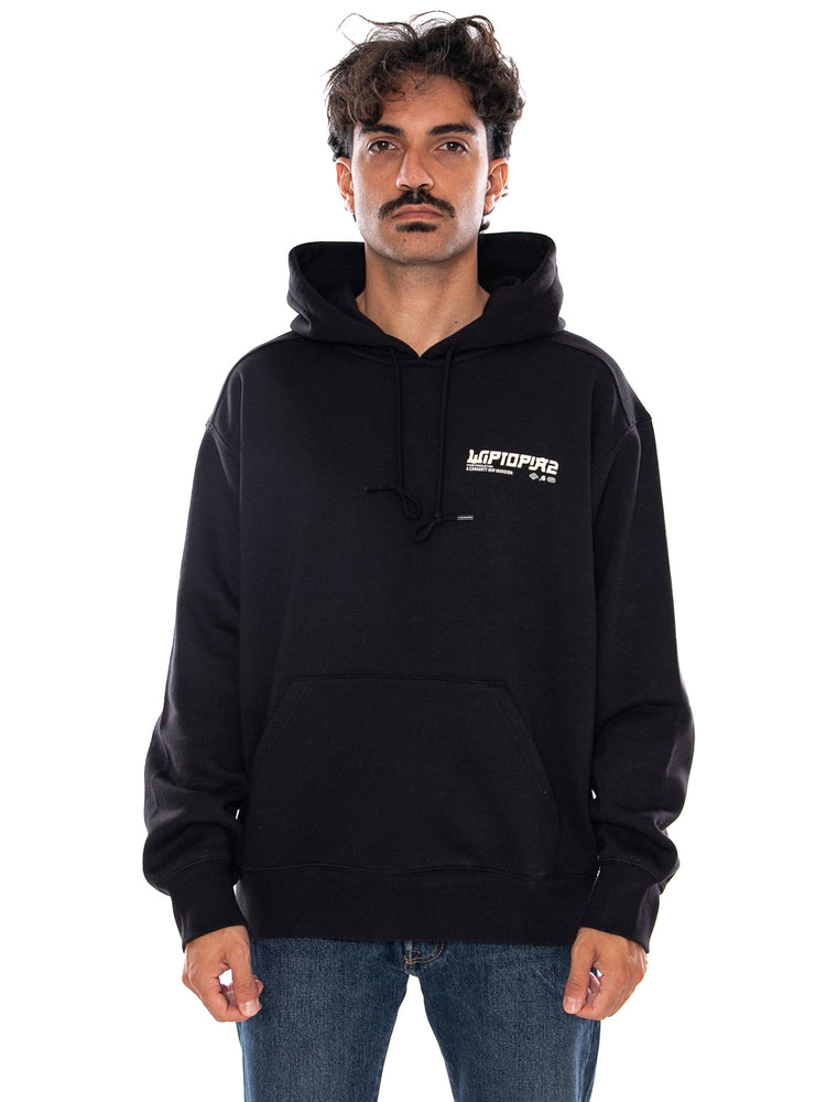 CARHARTT WIP HOODED WIPTOPIA II SWEAT BLACK - Felpa con Cappuccio Uomo Nera I037224 89XX CARHARTT WIP 