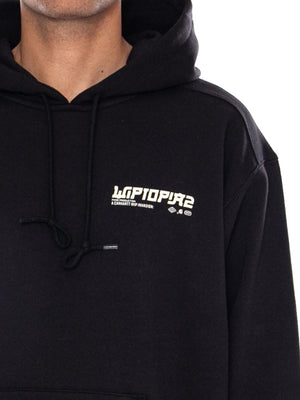 CARHARTT WIP HOODED WIPTOPIA II SWEAT BLACK - Felpa con Cappuccio Uomo Nera I037224 89XX CARHARTT WIP 