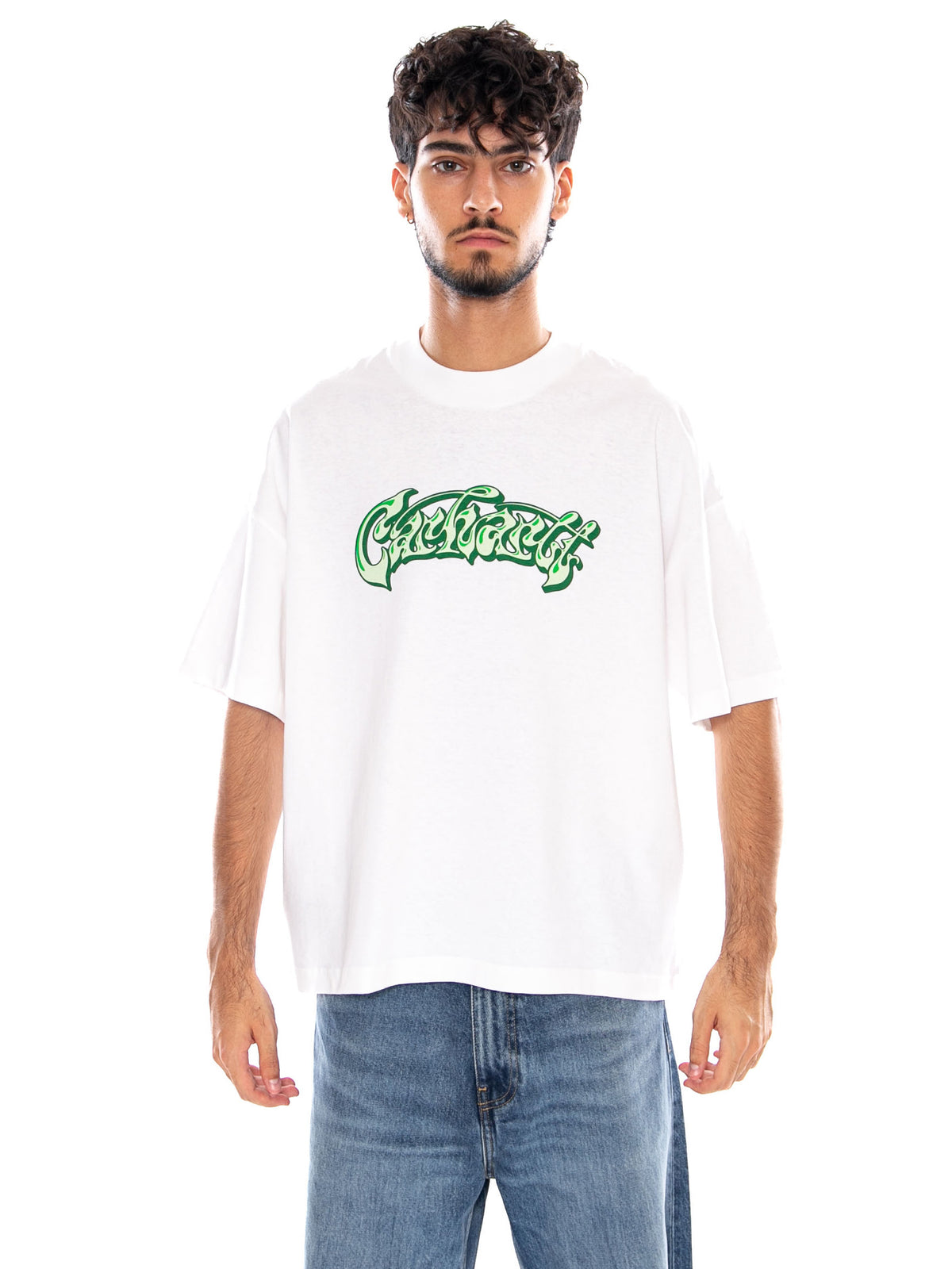 S/S BOOGER T-SHIRT WHITE - Maglietta Girocollo Uomo Bianca I037225 02XX CARHARTT WIP 