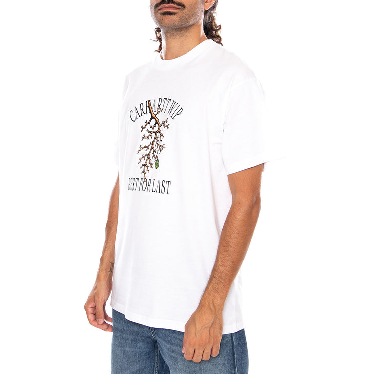 S/S RESTRAINT T-SHIRT WHITE - Maglietta Girocollo Uomo Bianca I037229 02XX CARHARTT WIP 