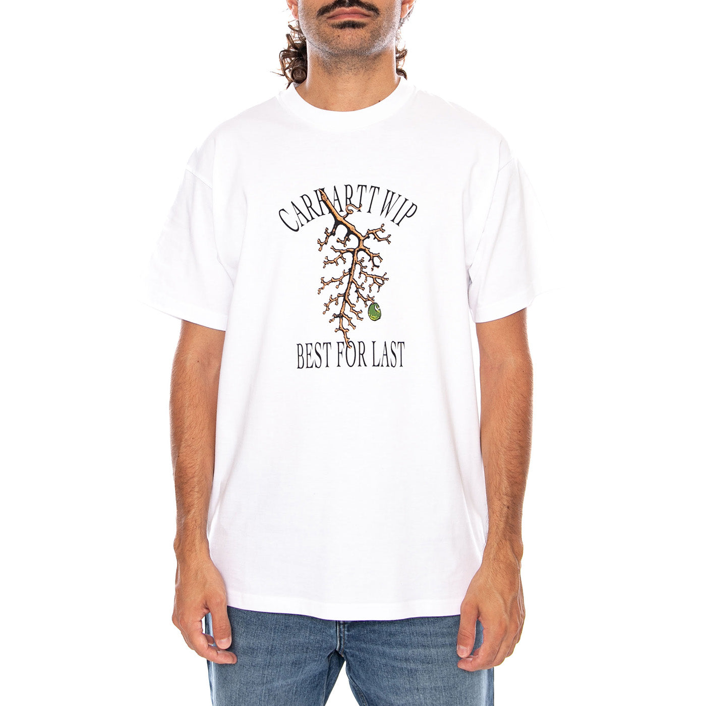 S/S RESTRAINT T-SHIRT WHITE - Maglietta Girocollo Uomo Bianca I037229 02XX CARHARTT WIP 