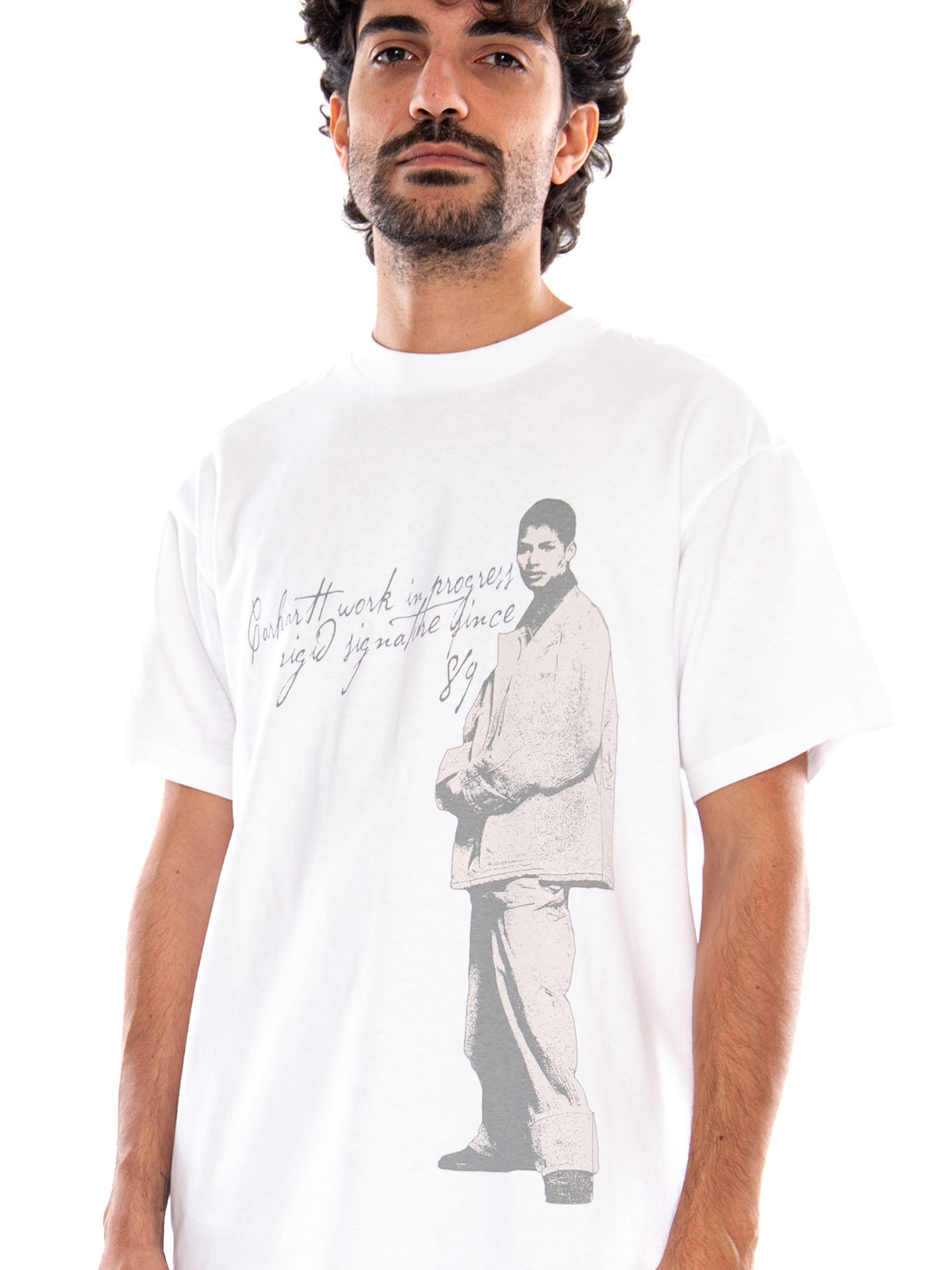 S/S Archive '95 T-Shirt White - Maglietta Girocollo Uomo Bianca I037236 02XX CARHARTT WIP 