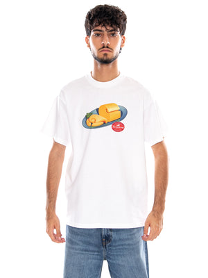 S/S FROMAGE T-SHIRT WHITE - Maglietta Girocollo Uomo Bianca I037239 02XX CARHARTT WIP 