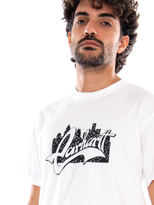 S/S Boogie Night T-Shirt White - Maglietta Girocollo Uomo Bianca<BR/><BR/> I037253 02XX CARHARTT WIP 