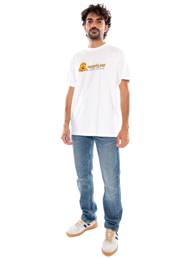 S/S Deadline T-Shirt White - Maglietta Girocollo Uomo Bianca<BR/><BR/> I037254 02XX CARHARTT WIP 
