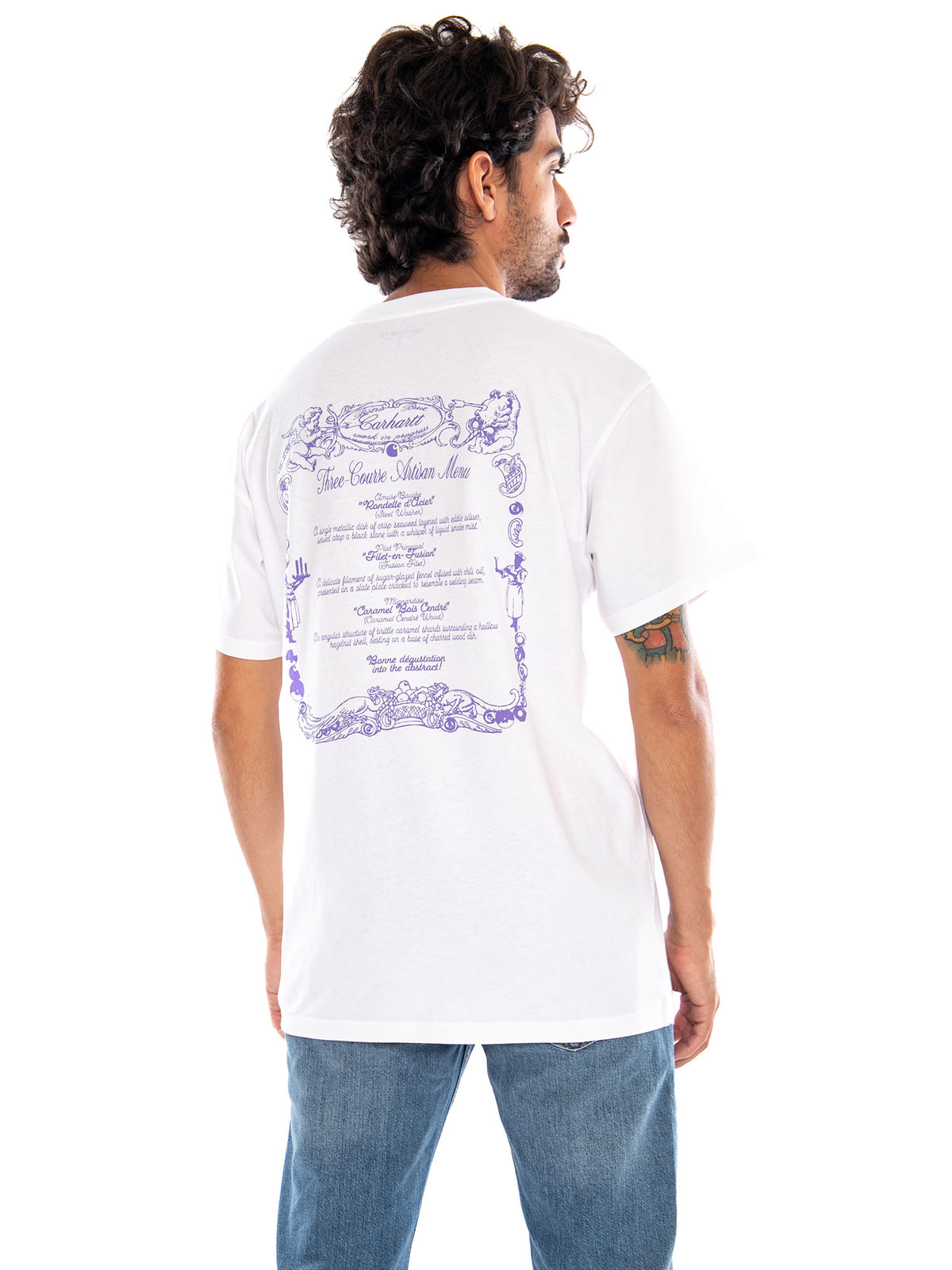 S/S Chez WIP T-Shirt White - Maglietta Girocollo Uomo Bianca I037260 02XX CARHARTT WIP 
