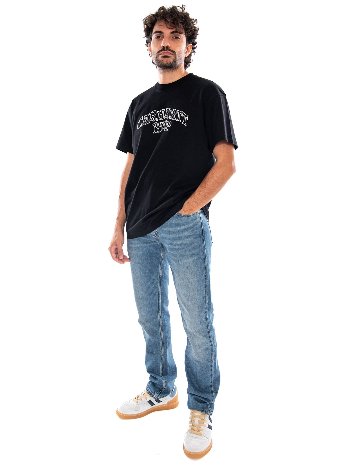S/S Limn Script T-Shirt Black - Maglietta Girocollo Uomo Nera I037263 89XX CARHARTT WIP 