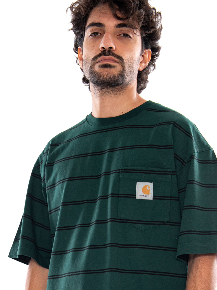 S/S Cardona Pocket T-Shirt Natural / Dark Scarab - Maglietta Girocollo Uomo Multicolore I037272 3VOGD CARHARTT WIP 