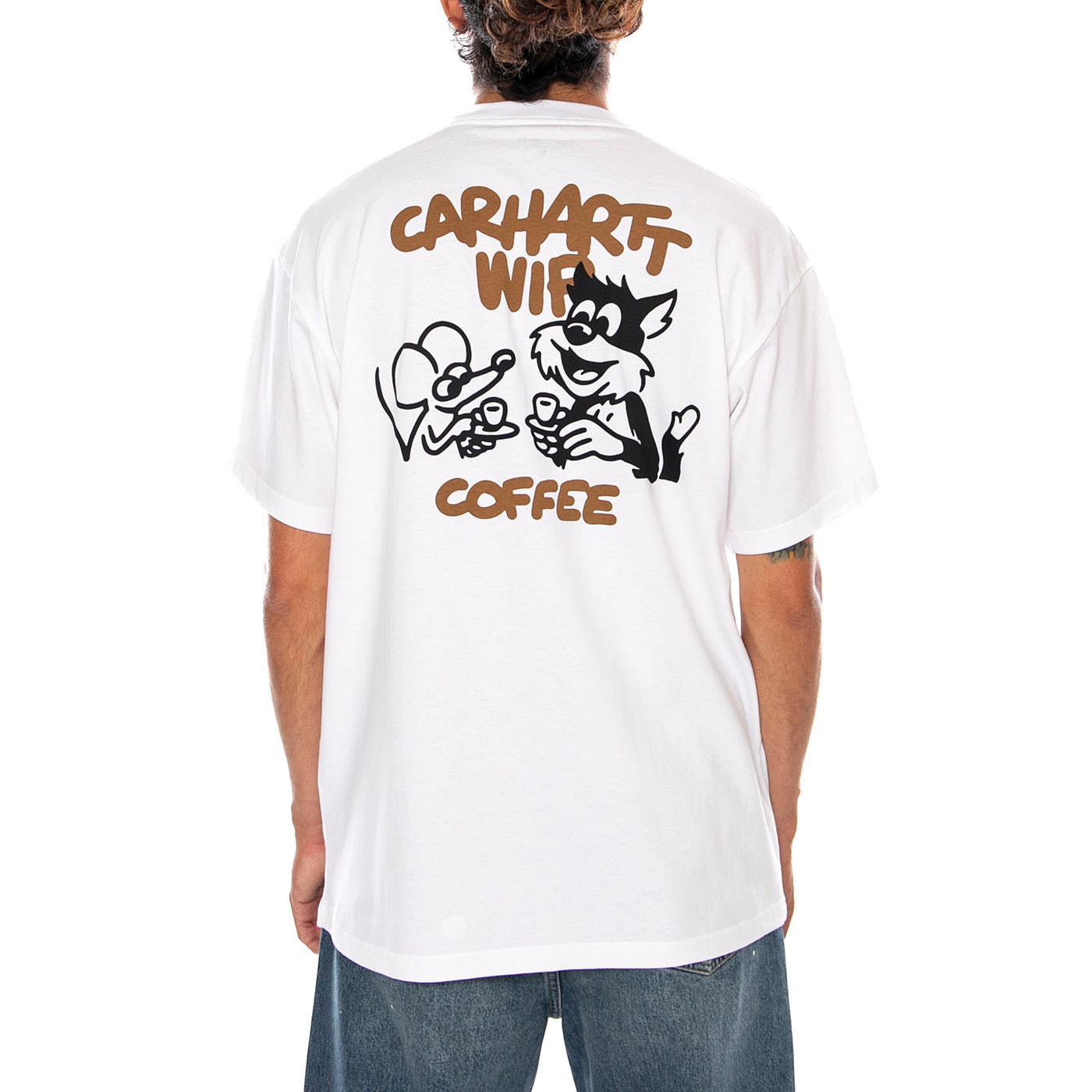 S/S COFFEE BREAK T-SHIRT - Maglietta Girocollo Uomo Bianca I037446 02XX CARHARTT WIP 