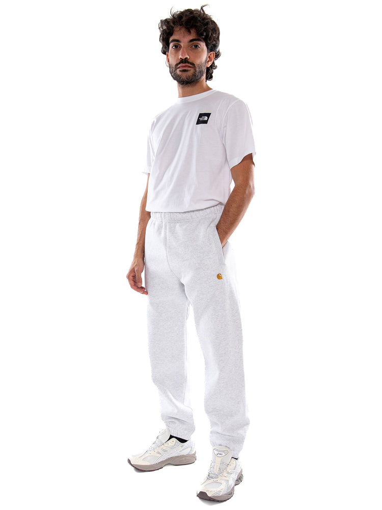 Carhartt WIP Chase Sweat Pant Ash Heather / Gold - Pantaloni Tuta Uomo Grigio Mélange I037458 00JXX CARHARTT WIP 