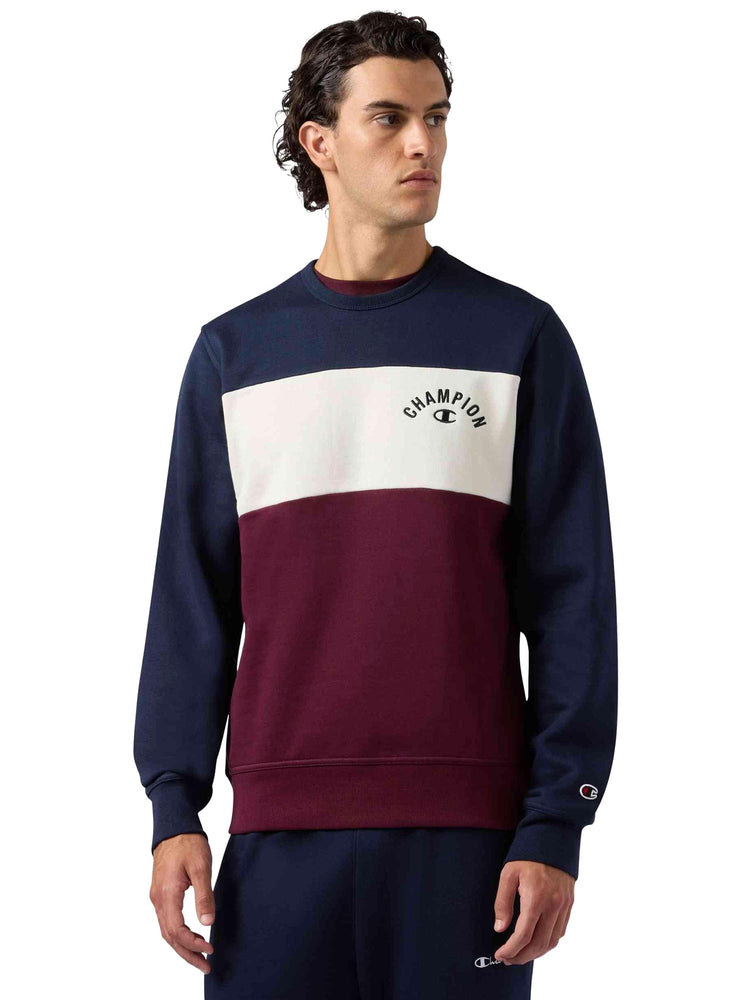 CREWNECK SWEATSHIRT NAVY - Felpa Girocollo Uomo Blu 221228 BS501 CHAMPION 