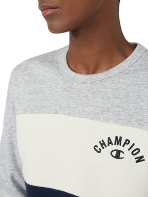CREWNECK SWEATSHIRT OXFORD GREY - Felpa Girocollo Uomo Grigia 221228 EM021 CHAMPION 