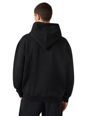 HOODED SWEATSHIRT BLACK - Felpa con Cappuccio Uomo Nera 221304 KK001 CHAMPION 
