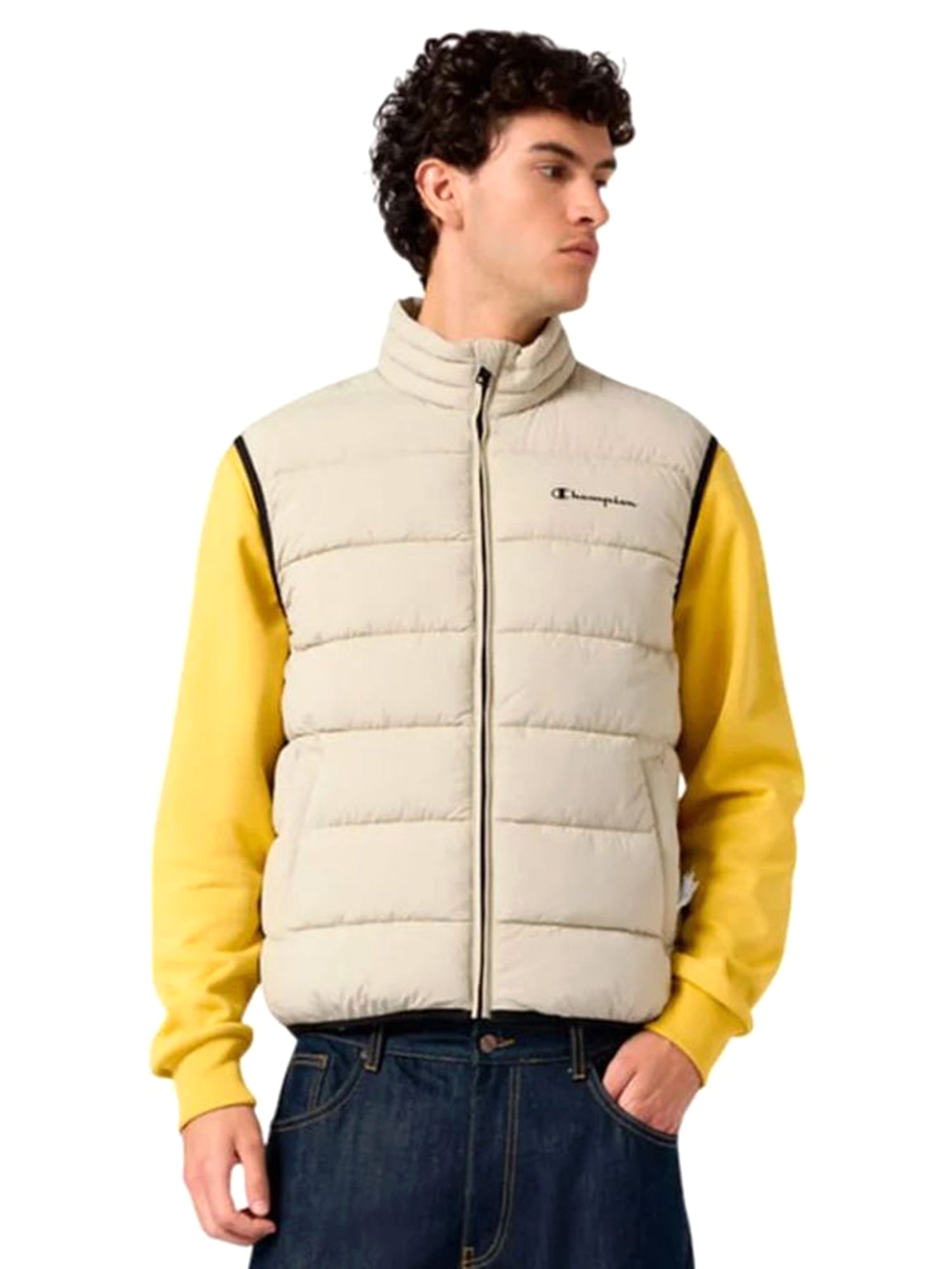 POLYFILLED VEST BEIGE - Gilet con Zip Uomo Beige 221549 YS152 CHAMPION 