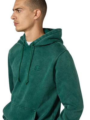 HOODED SWEATSHIRT FADED GREEN - Felpa con Cappuccio Uomo Verde 221571 GS584 CHAMPION 