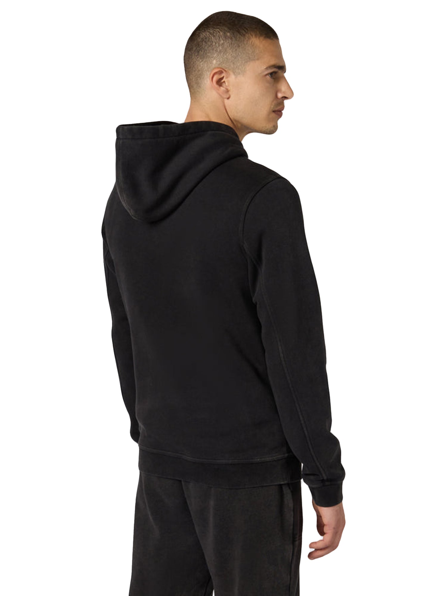 HOODED SWEATSHIRT BLACK - Felpa con Cappuccio Uomo Nera 221571 KK001 CHAMPION 